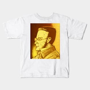 Max Stirner Golden Portrait | Max Stirner Artwork 7 Kids T-Shirt